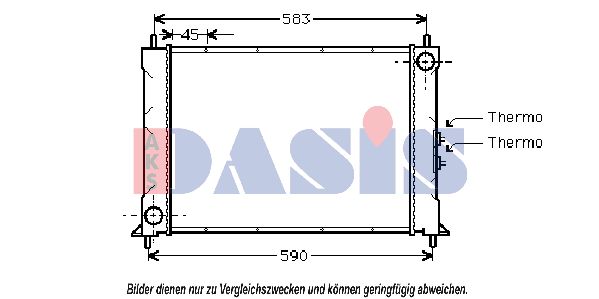 AKS DASIS Радиатор, охлаждение двигателя 370390N